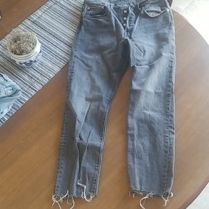 Levi's 501 black/grey skinny jeans